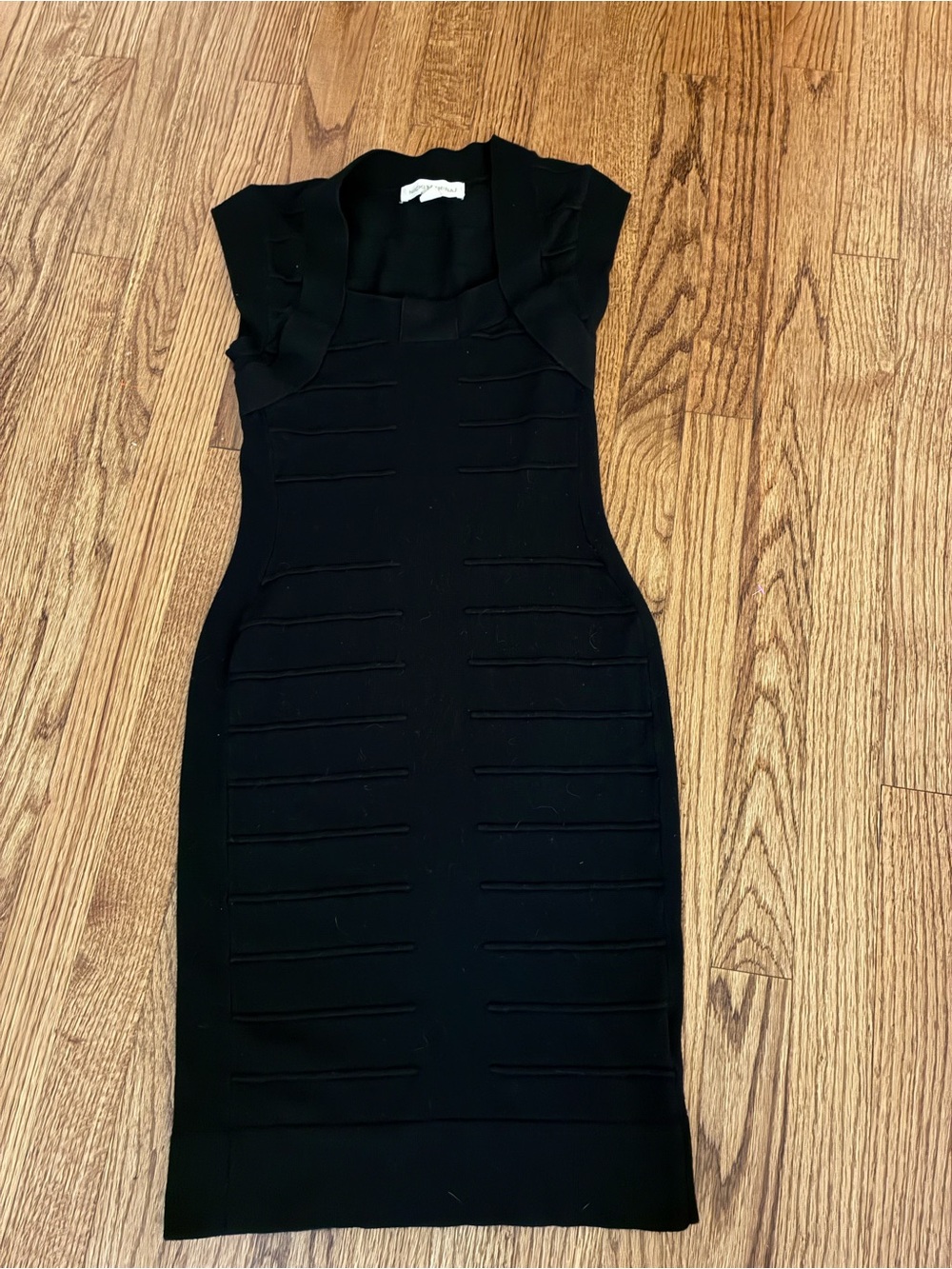 Nicki Minaj Black Textured Bandage Mini Dress